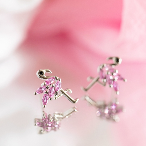Pink Flamingo Studs - Picture 3 of 9